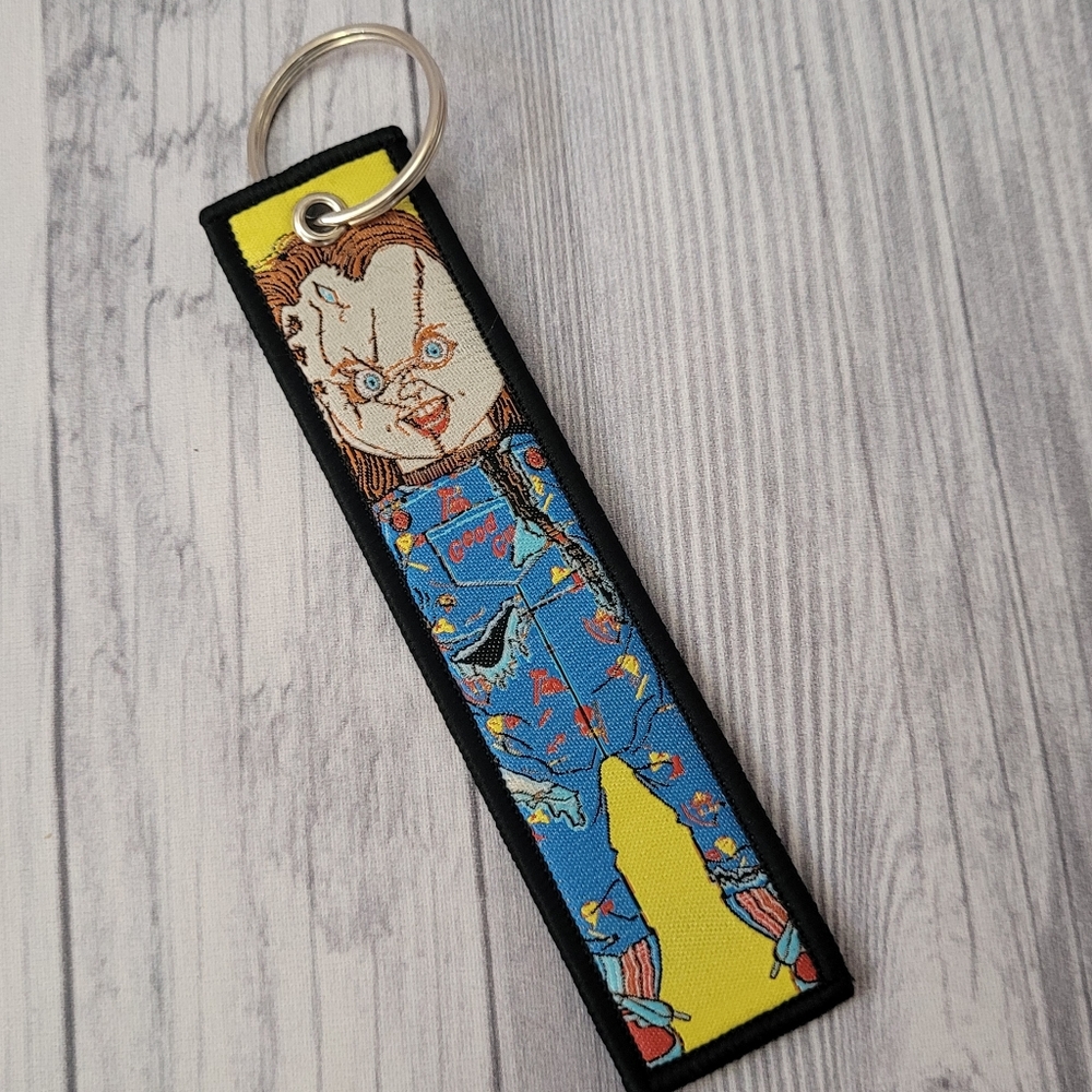 Horror Chucky Embroidered Keychain Cool